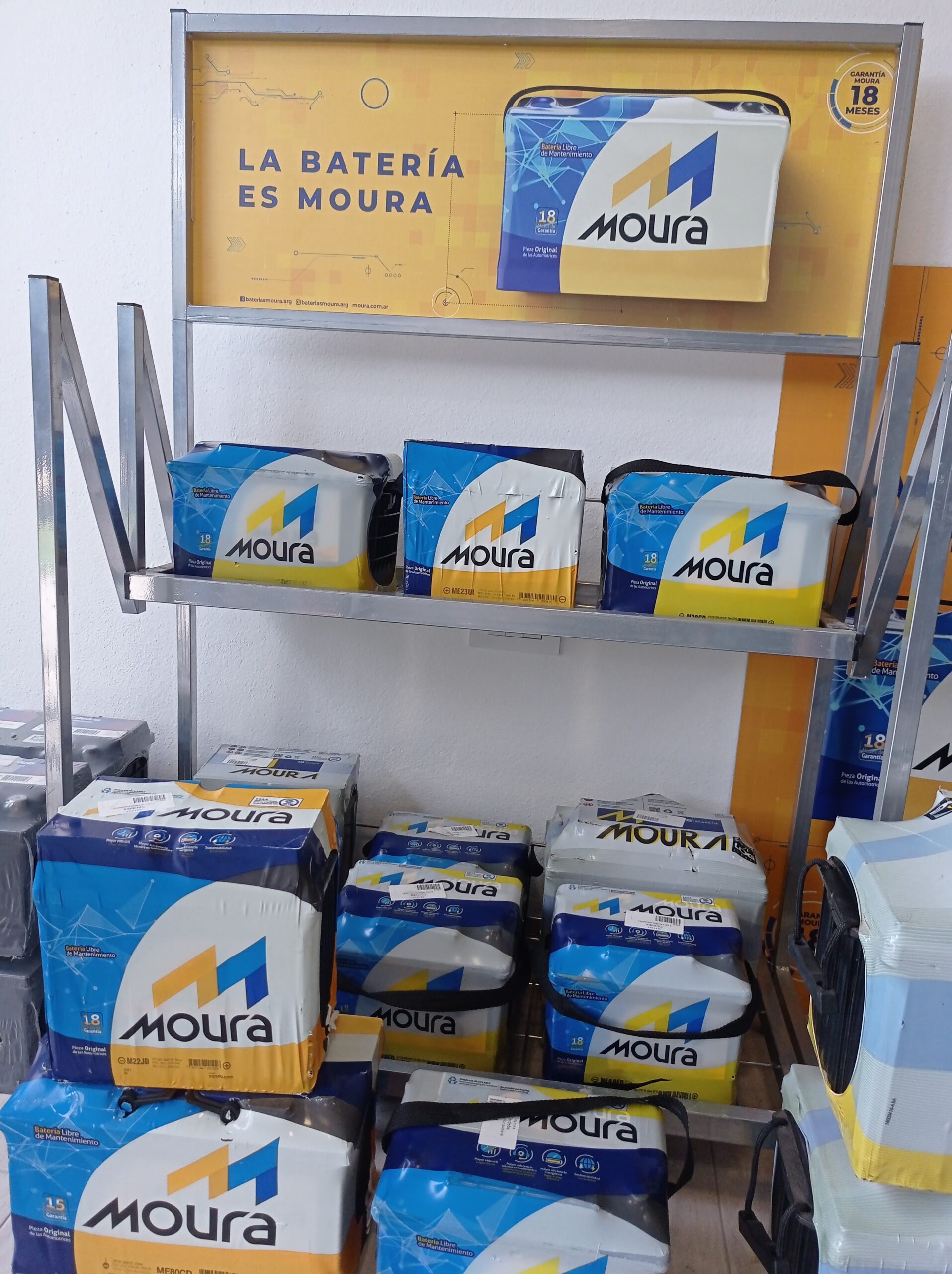 Stock de baterías Moura, Sermat, Heliar y Placord para instalación a domicilio