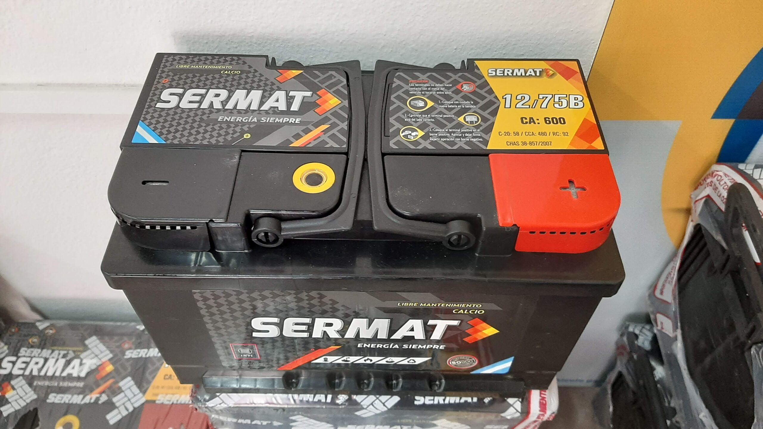 Batería 12x65 ficha técnica VW Gol Fiat Palio Argentina