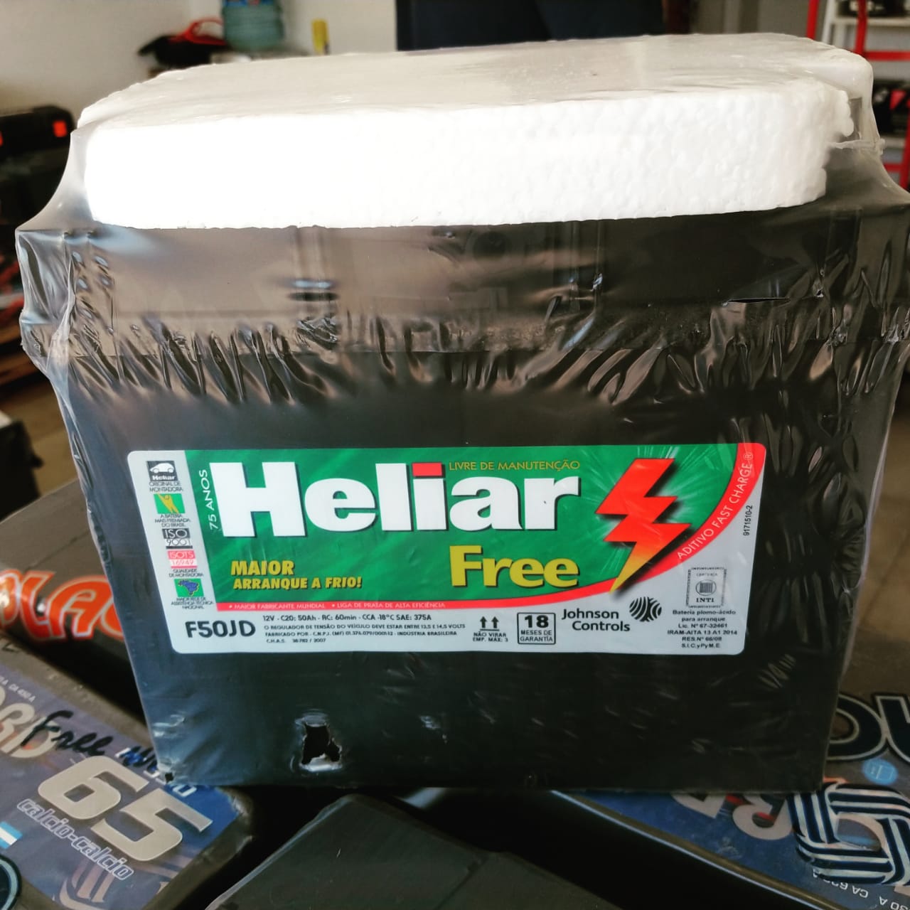 Batería Heliar Free F50JD — 12V 50Ah CCA 375A — 18 meses de garantía — Johnson Controls