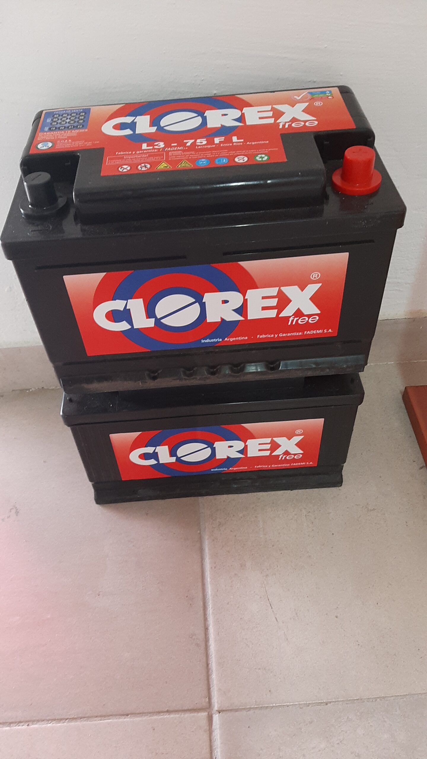 Baterías Clorex Free disponibles para venta mayorista — Baterías Peiró Córdoba