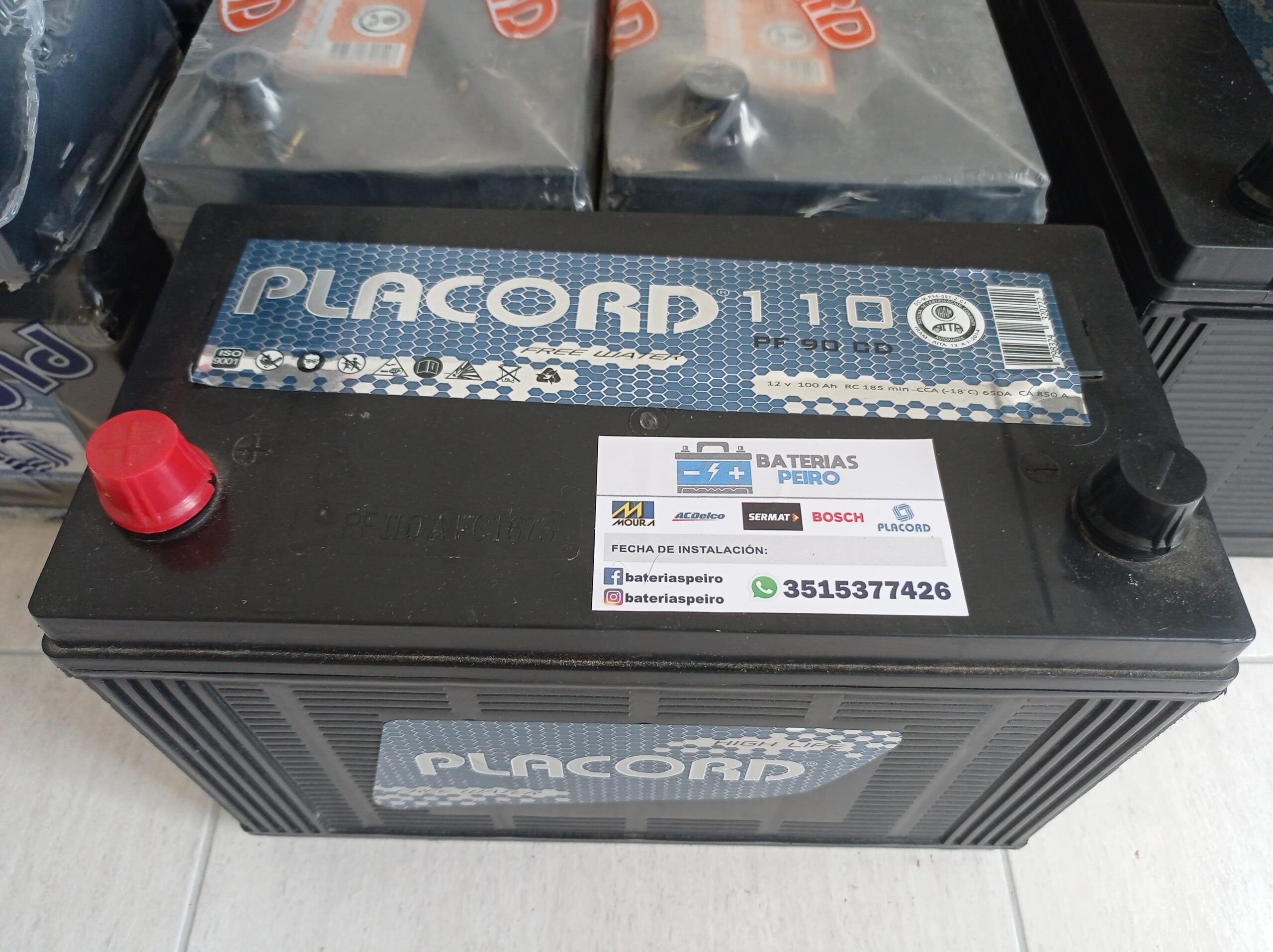 Bateria EFB automotriz de plomo acido mejorada