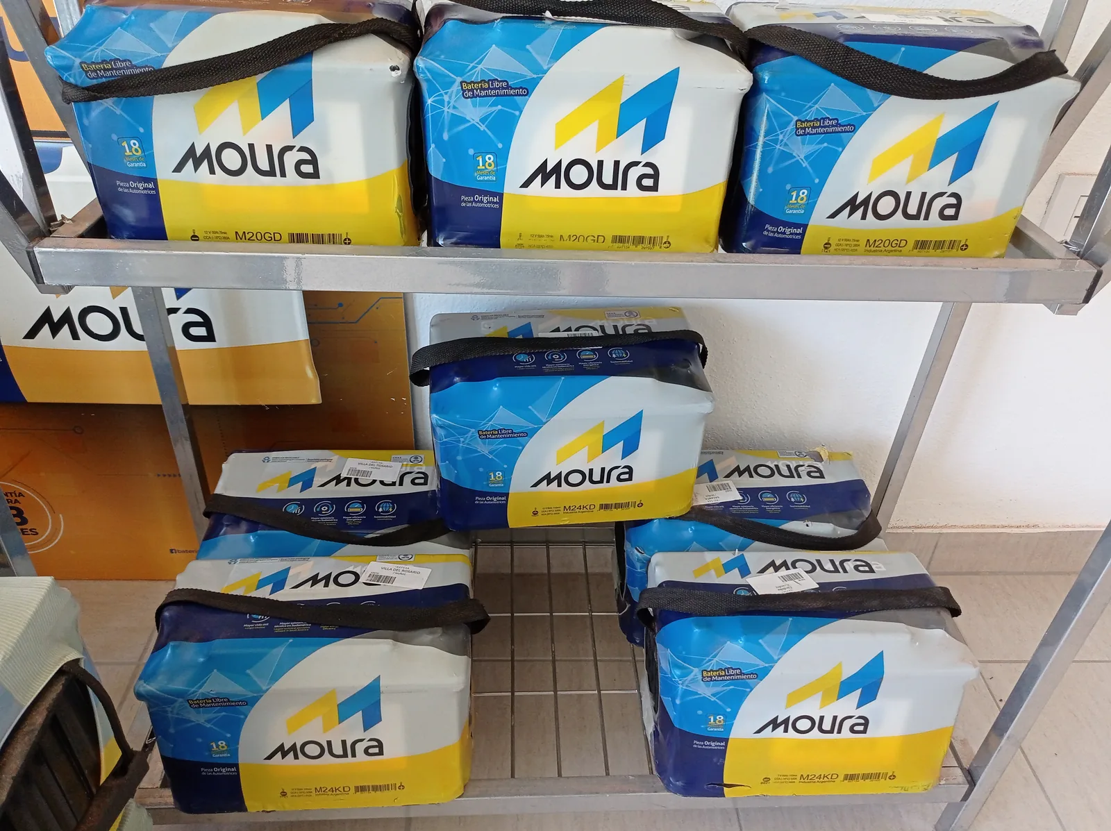 Baterías Moura en stock listas para validación e instalación a domicilio