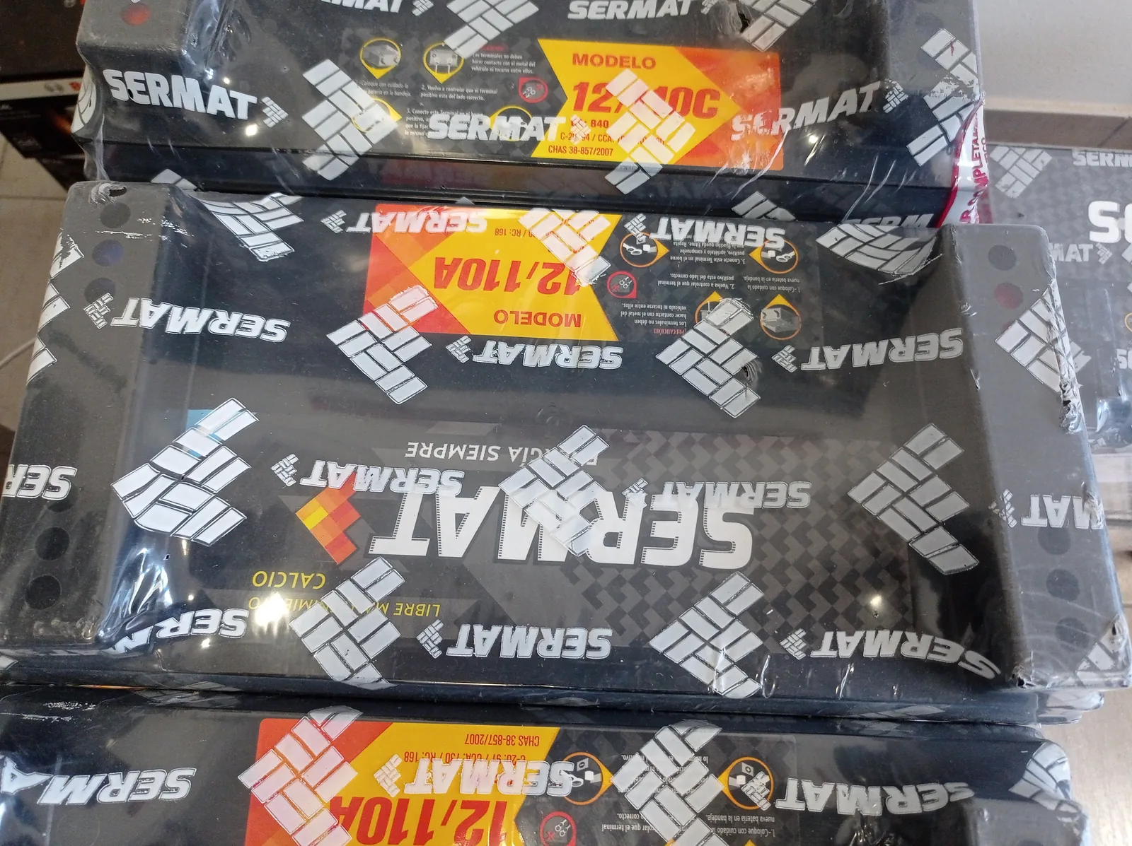 Stock real de baterias Sermat para servicio local en Cordoba Capital